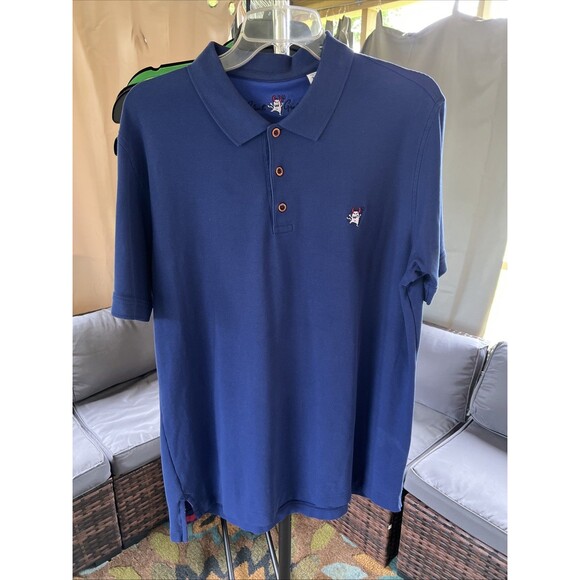 Robert Graham Blue Polo Embroidered Devil Shirt Size XL Classic Fit‎ - Picture 1 of 7